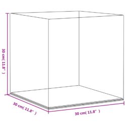 Visningsboks gjennomsiktig 30x30x30 cm akryl
