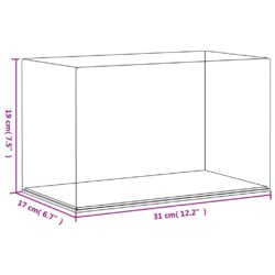 Visningsboks gjennomsiktig 31x17x19 cm akryl