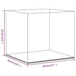 Visningsboks gjennomsiktig 40x36x35 cm akryl