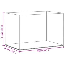 Visningsboks gjennomsiktig 56x36x37 cm akryl