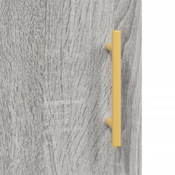 Highboard grå sonoma 34,5x34x180 cm konstruert tre