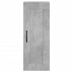 Highboard betonggrå 34,5x34x180 cm konstruert tre