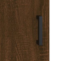 Highboard brun eik 34,5x34x180 cm konstruert tre