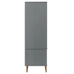 Garderobe MOLDE grå 90x55x175 cm heltre furu