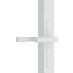 Innerdør 102,5×201,5 cm hvit ESG glass og aluminium