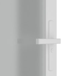 Innerdør 76×201,5 cm hvit matt glass og aluminium