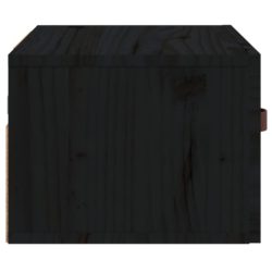 Veggmontert nattbord svart 40×29,5×22 cm