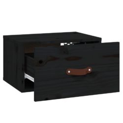 Veggmontert nattbord svart 40×29,5×22 cm