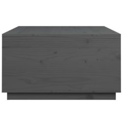 Salongbord grå 80x80x45 cm heltre furu