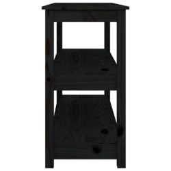 Konsollbord svart 110x40x74 cm heltre furu