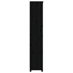 vidaXL Bokhylle svart 80x35x183 cm heltre furu