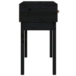 Konsollbord svart 76,5x40x75 cm heltre furu
