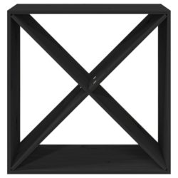 vidaXL Vinhylle svart 62x25x62 cm heltre furu