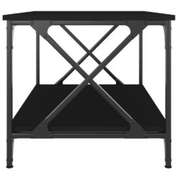 Salongbord svart 80x50x45 cm konstruert tre og jern