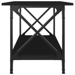 Salongbord svart 80x45x45 cm konstruert tre og jern
