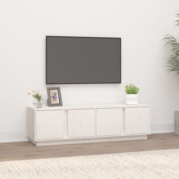 vidaXL TV-benk hvit 140x40x40 cm heltre furu