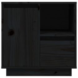 Nattbord 2 stk svart 50x34x50 cm heltre furu