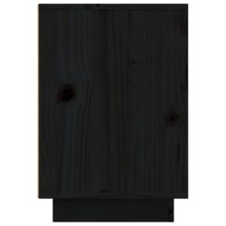 Nattbord 2 stk svart 50x34x50 cm heltre furu