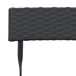 Sammenleggbare bistrostoler 4 stk svart polyrotting og stål