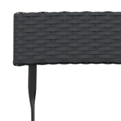 Sammenleggbare bistrostoler 6 stk svart polyrotting og stål