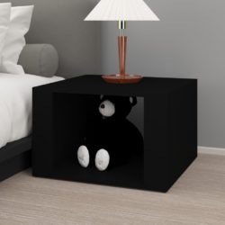 Nattbord svart 57x55x36 cm konstruert tre