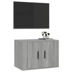 Vegghengt TV-benk grå sonoma 57×34,5×40 cm