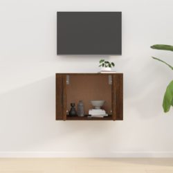 Vegghengt TV-benk brun eik 57×34,5×40 cm