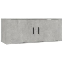 Vegghengt TV-benk betonggrå 100×34,5×40 cm
