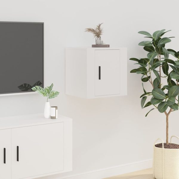 vidaXL Vegghengt TV-benk hvit 40×34,5×40 cm