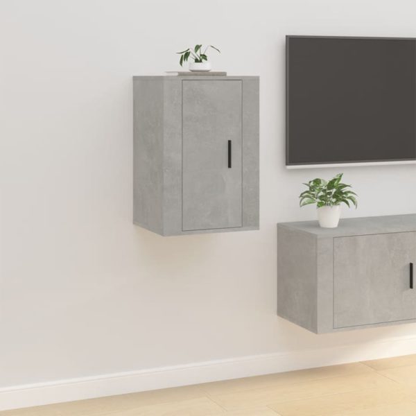 vidaXL Vegghengt TV-benk betonggrå 40×34,5×60 cm
