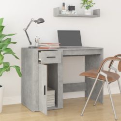 Skrivebordskap betonggrå 100x49x75 cm konstruert tre