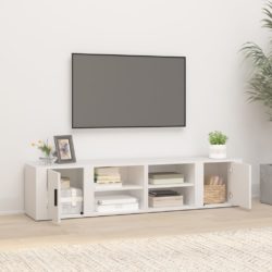 TV-benker 2 stk hvit 80×31,5×36 cm konstruert tre