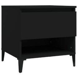 Sidebord svart 50x46x50 cm konstruert tre