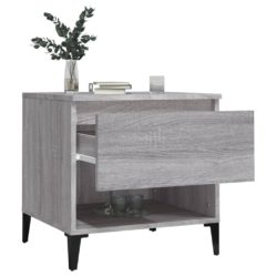 Sidebord grå sonoma 50x46x50 cm konstruert tre