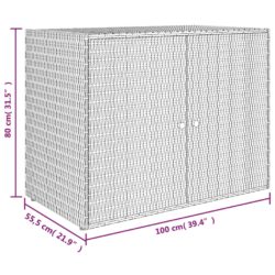 Putekasse grå 100×55,5×80 cm polyrotting
