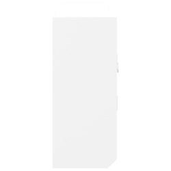 Nøkkelskap hvit 40×8,5×20 cm konstruert tre og stål