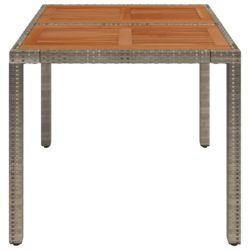 Hagebord med treplate grå 90x90x75 cm polyrotting