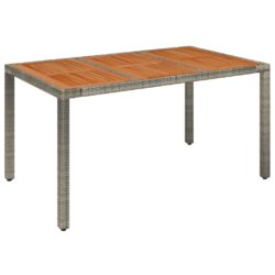 Hagebord med treplate grå 150x90x75 cm polyrotting