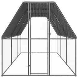vidaXL Utendørs hønsehus 2x6x2 m galvanisert stål
