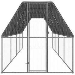 vidaXL Utendørs hønsehus 2x8x2 m galvanisert stål