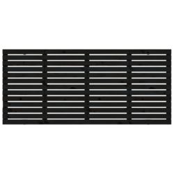 Veggmontert sengegavl svart 206x3x91,5 cm heltre furu