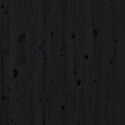 Veggmontert sengegavl svart 126x3x91,5 cm heltre furu