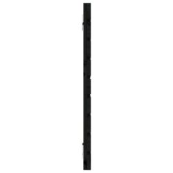 Veggmontert sengegavl svart 141x3x63 cm heltre furu