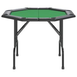 Pokerbord sammenleggbart 8 spillere grønn 108x108x75 cm