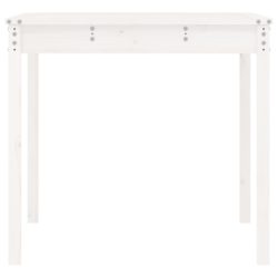 Hagebord hvit 121×82,5×76 cm heltre furu