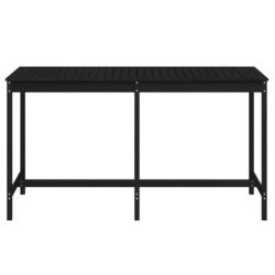 Hagebord svart 203,5x90x110 cm heltre furu