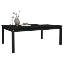 Hagebord svart 121×82,5×45 cm heltre furu