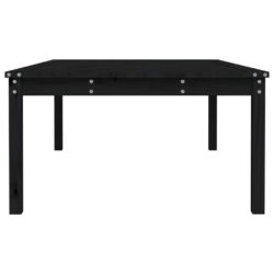 Hagebord svart 121×82,5×45 cm heltre furu