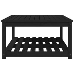Hagebord svart 82,5×82,5×45 cm heltre furu