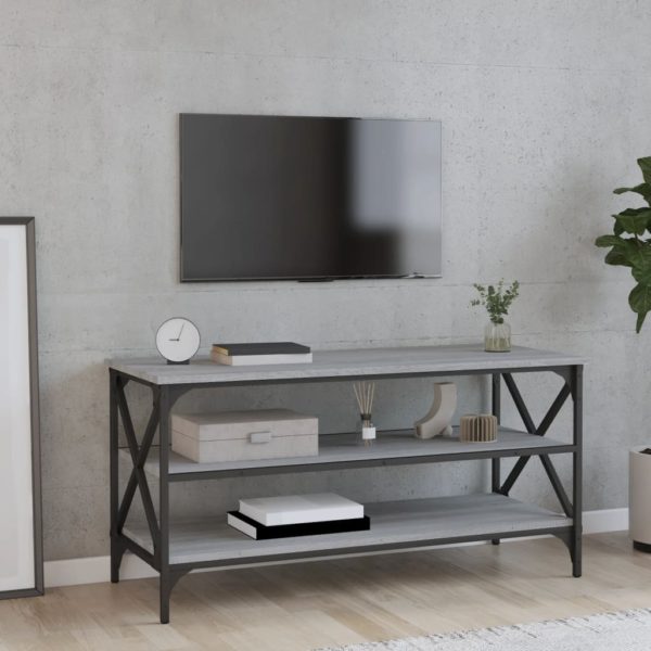 vidaXL TV-benk grå sonoma 100x40x50 cm konstruert tre